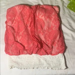 Strapless Pink shirt